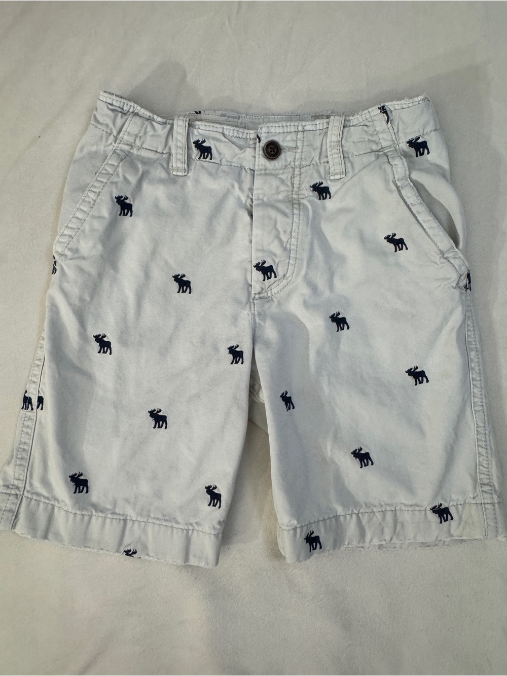 Abercrombie Boys Embroidered Moose Pattern Shorts